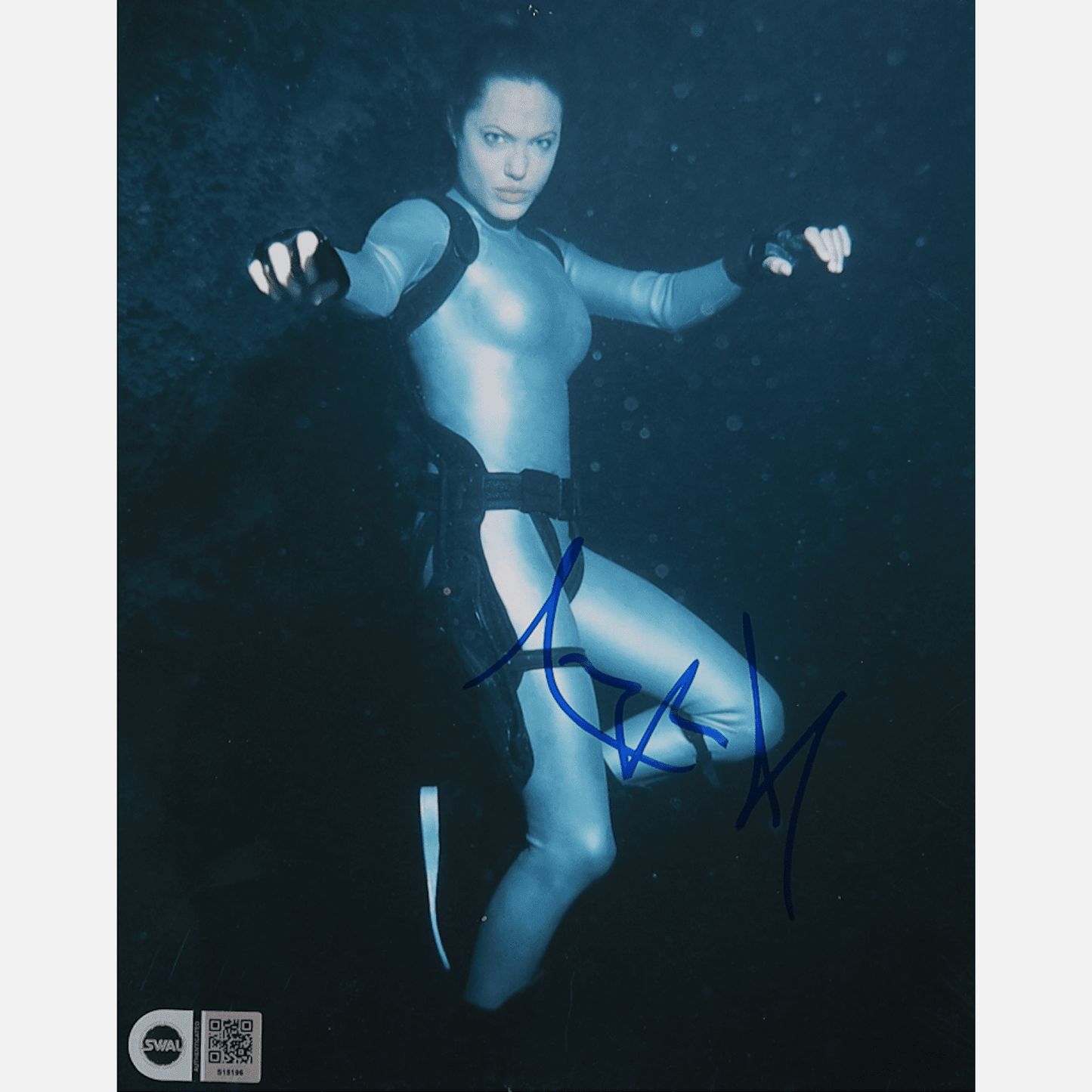 ANGELINA JOLIE autograph SWAU signed 8x10 photography TOMB RAIDER 8x10