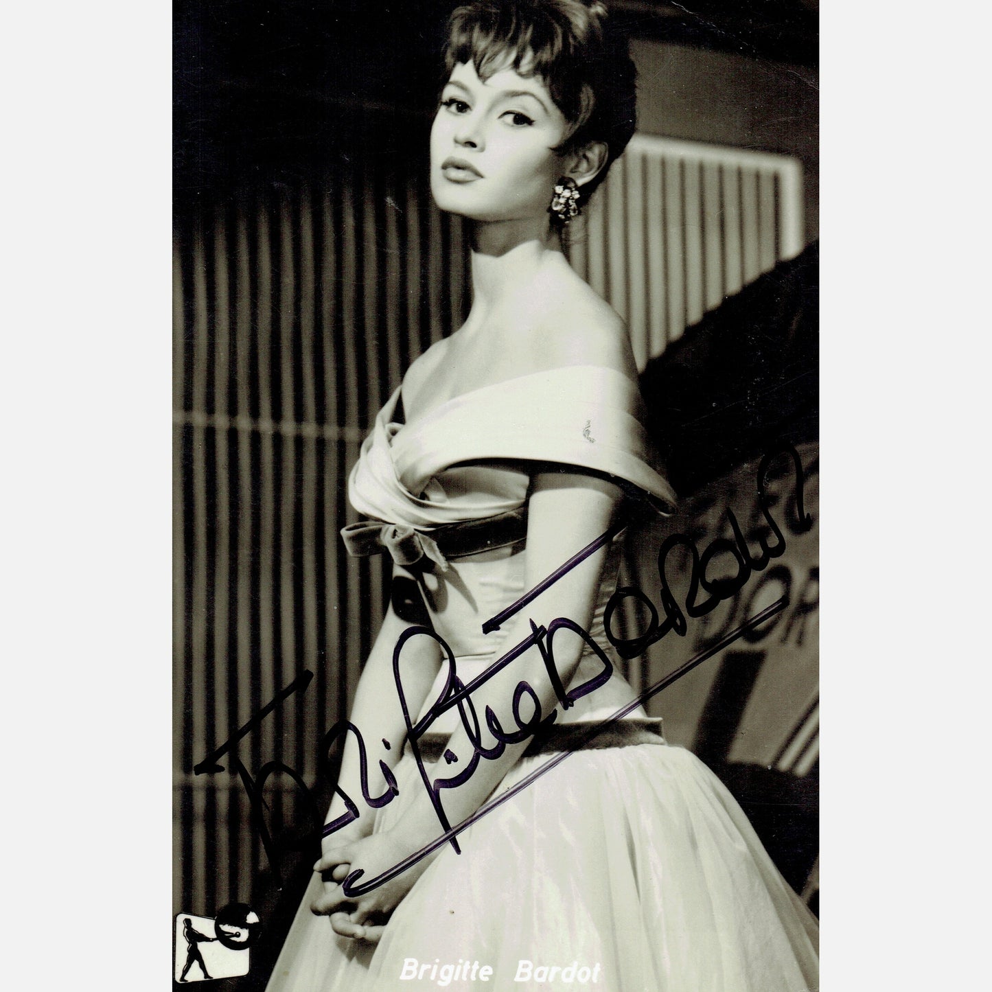 BRIGITTE BARDOT autograph ACOA signed 3,5x5,5 VINTAGE photography 4x6