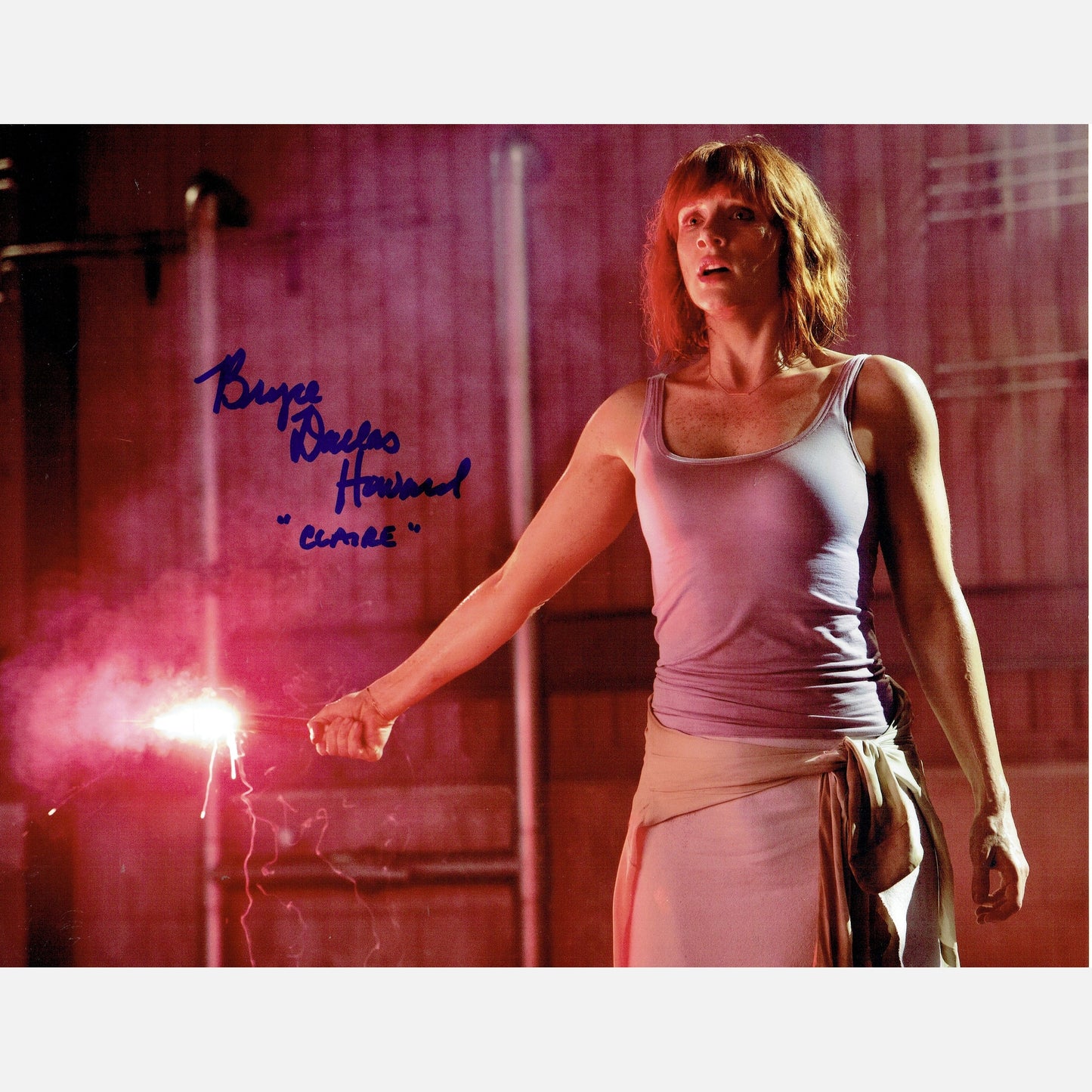 BRYCE DALLAS HOWARD autograph ACOA signed 11x14 photography Jurassic Park 11x14