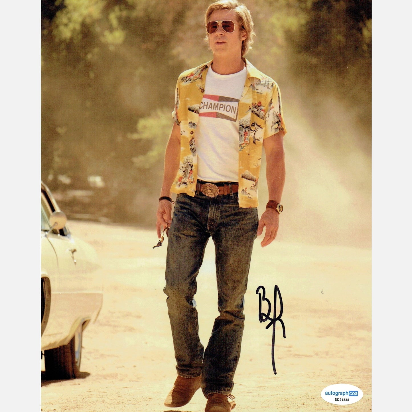 Autograf BRAD PITT Certyfikat ACOA 20x25 cm
