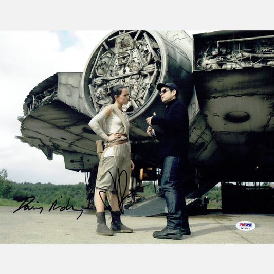 DAISY RIDLEY & JJ ADAMS autographs PSA signed 11x14 photography STAR WARS 11x14