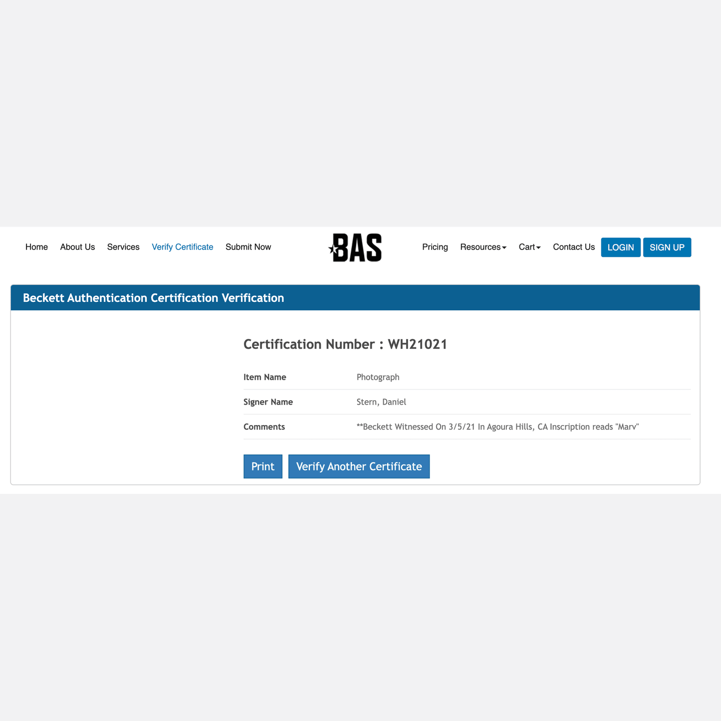 DANIEL STERN autograph BECKETT signed 8x10 photography HOME ALONE 2 8x10