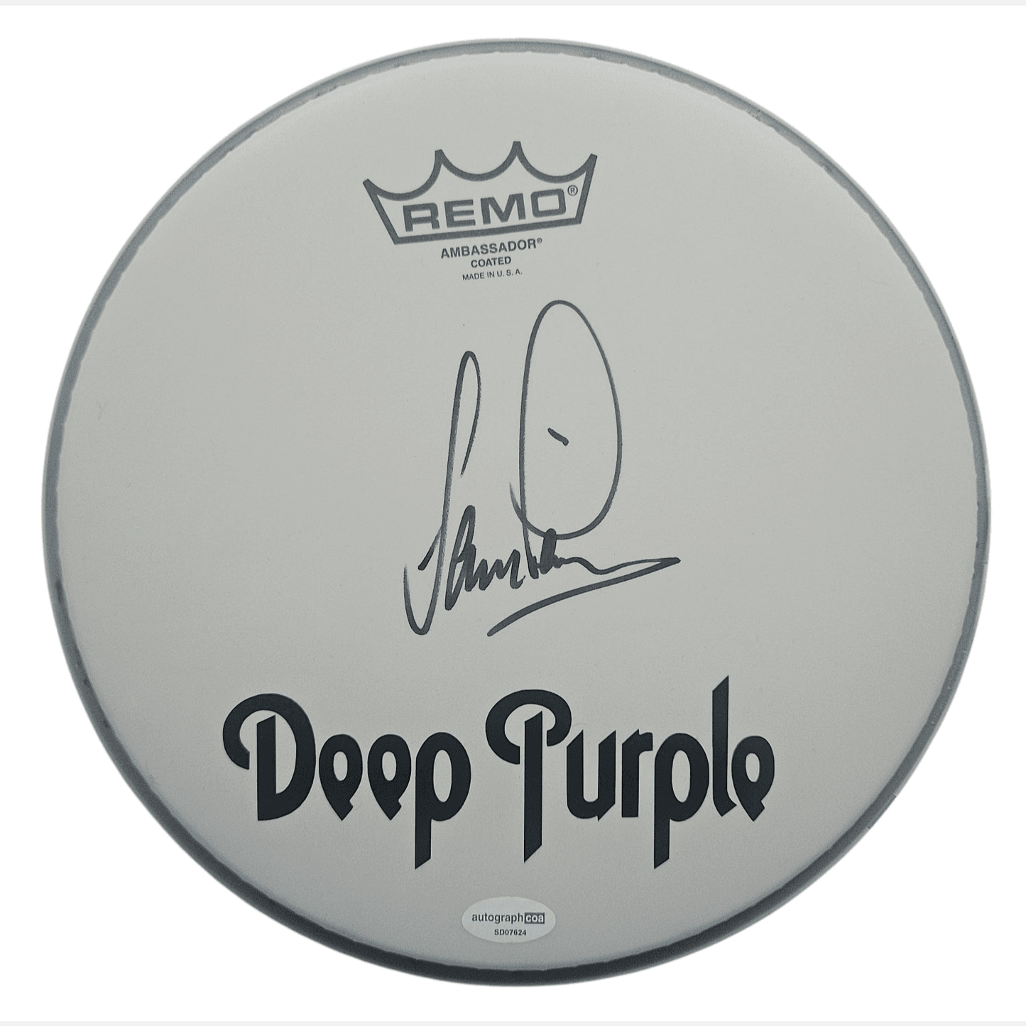 DEEP PURPLE IAN PAICE autograph signed DRUMHEAD Memorabilia