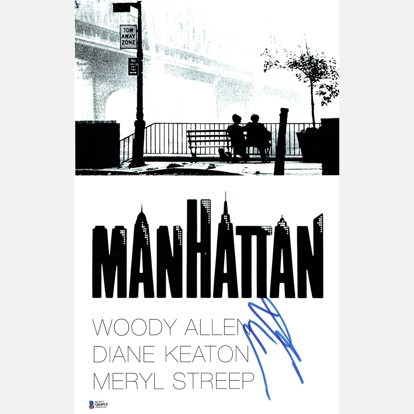 DIANE KEATON autograph BECKETT signed poster 11x17 MANHATTAN 11x17