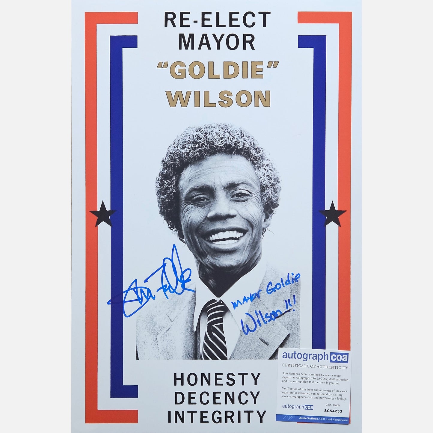 DONALD FULLILOVE autograph ACOA signed 12x18 poster BACK TO THE FUTURE 12x18