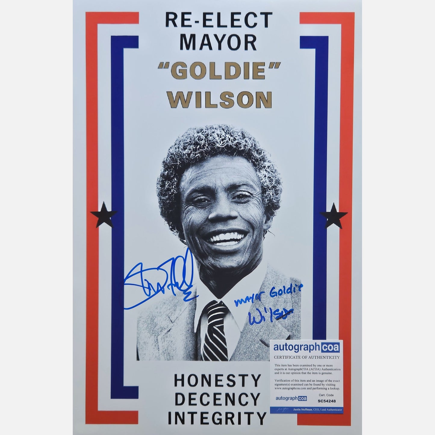 DONALD FULLILOVE autograph ACOA signed 12x18 poster BACK TO THE FUTURE 12x18