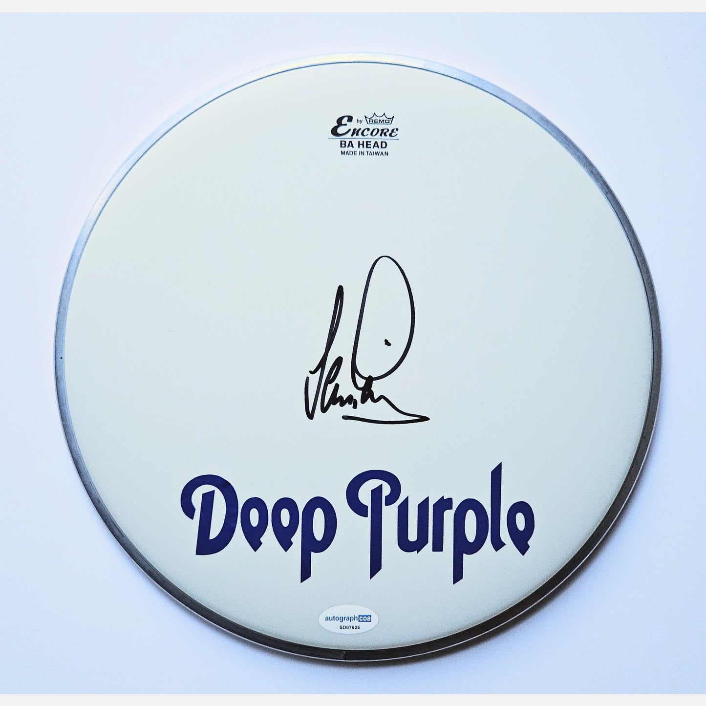 Autograf DEEP PURPLE IAN PAICE Certyfikat ACOA Naciąg perkusyjny