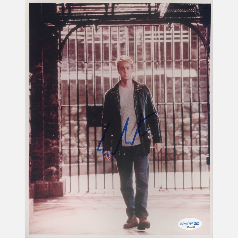 EDWARD NORTON autograph ACOA signed 8x10 photography RED DRAGON 8x10