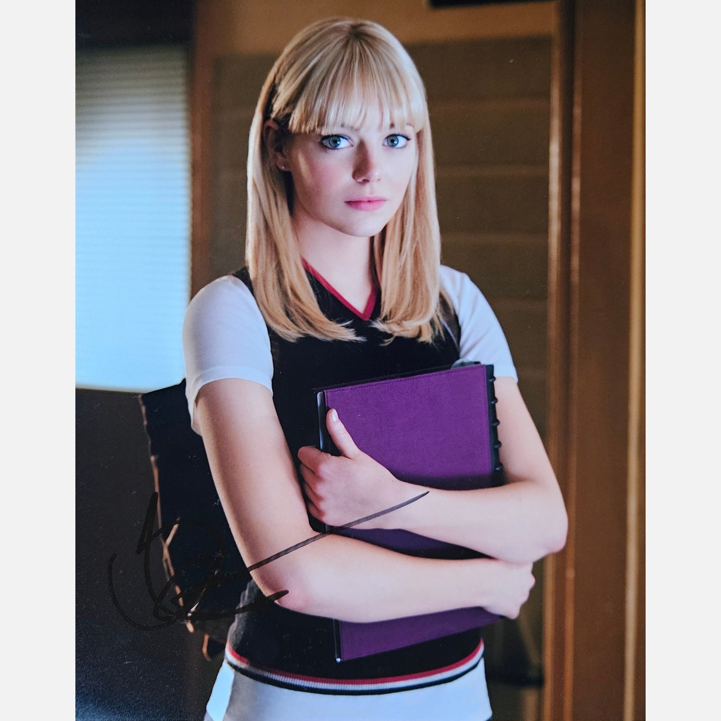 EMMA STONE autograph ACOA signed 8x10 photography SPIDERMAN 8x10