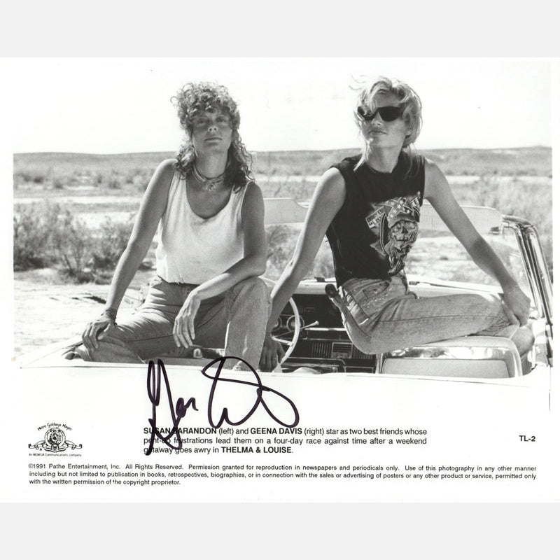 GEENA DAVIS autograph ACOA signed 8x10 photography THELMA & LOUISE 8x10