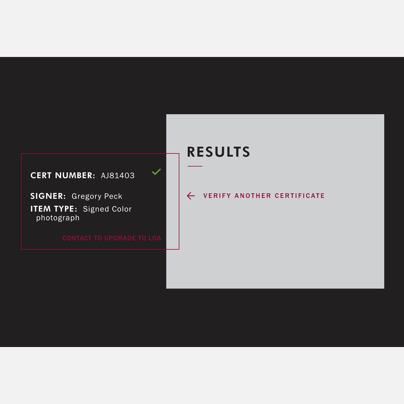 GREGORY PECK autograph JSA signed 8x10 photography 8x10