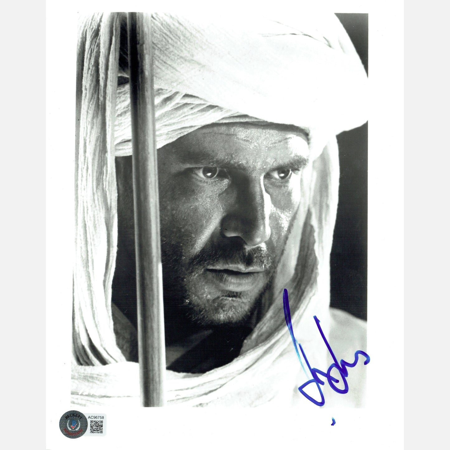 HARRISON FORD autograph BECKETT LOA signed 8x10 photography INDIANA JONES 8x10