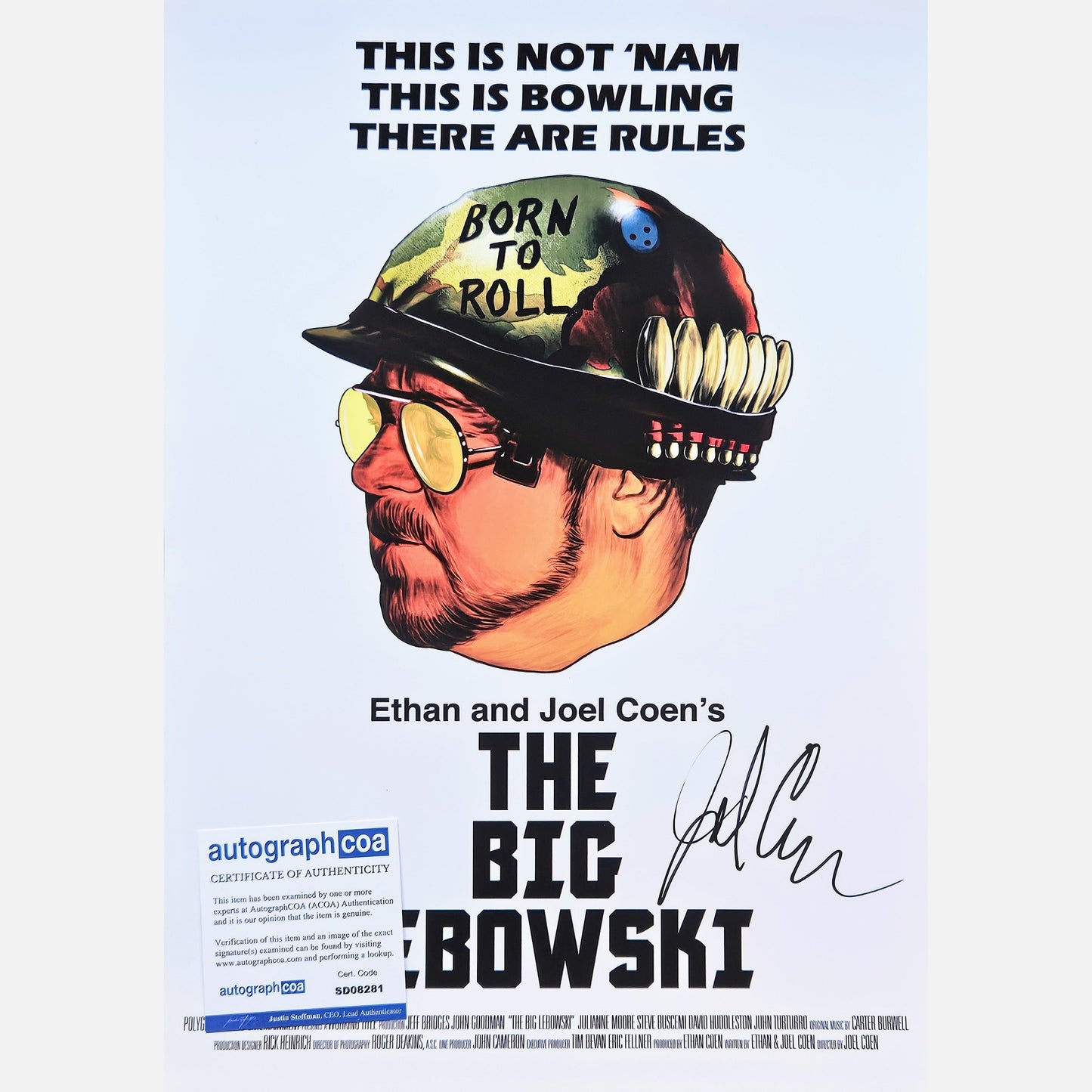 JOEL COEN autograph ACOA signed poster 12x17 THE BIG LEBOWSKI 12x18
