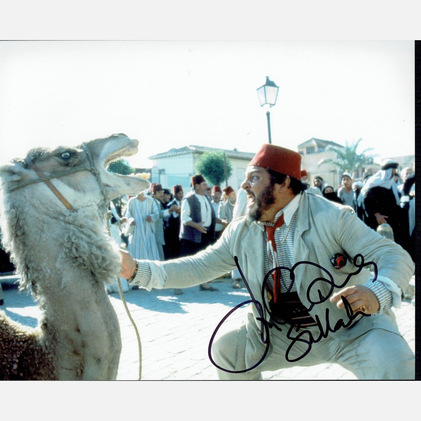 JOHN RHYS-DAVIES autograph ACOA signed 8x10 photography INDIANA JONES 8x10