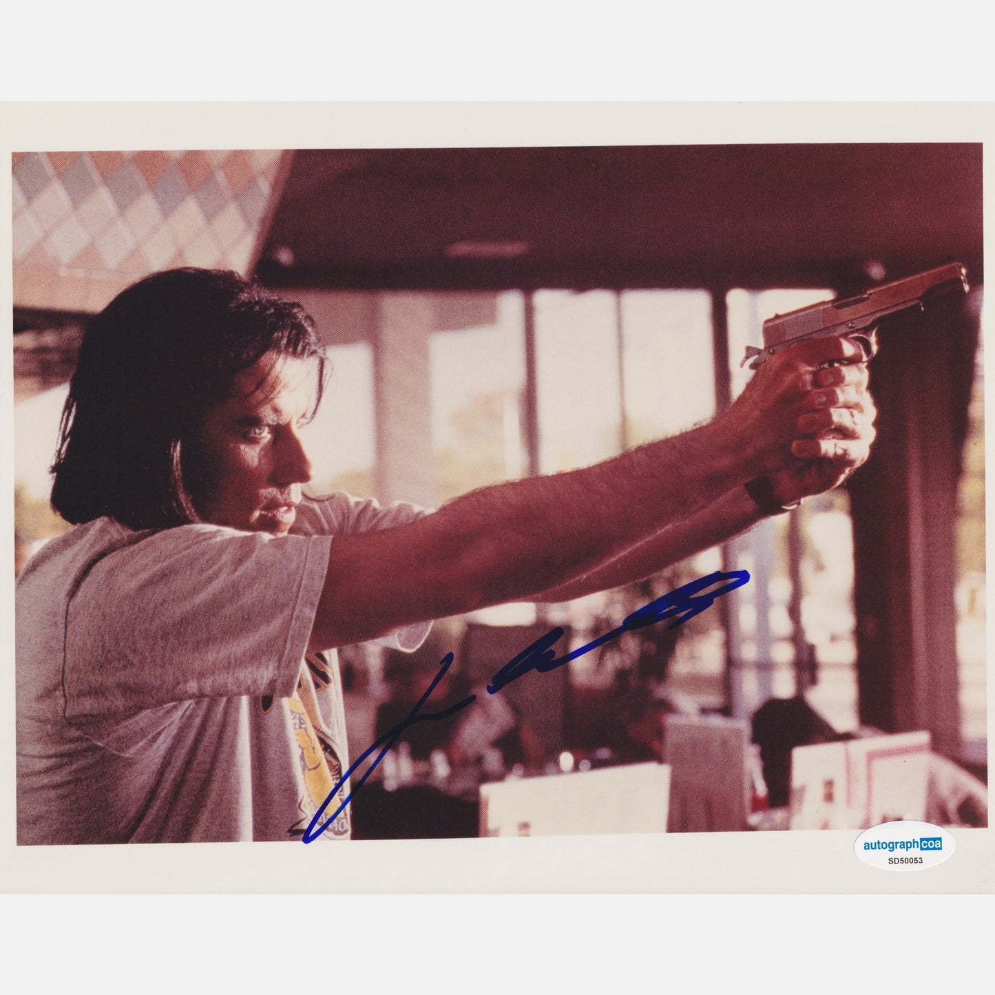 JOHN TRAVOLTA autograph ACOA signed 8x10 photography PULP FICTION 8x10