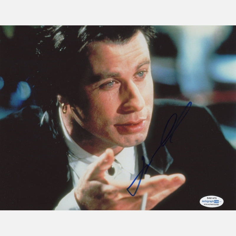 JOHN TRAVOLTA autograph ACOA signed 8x10 photography PULP FICTION 8x10