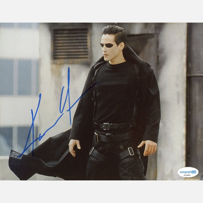 KEANU REEVES autograph ACOA signed 8x10 photography MATRIX 8x10