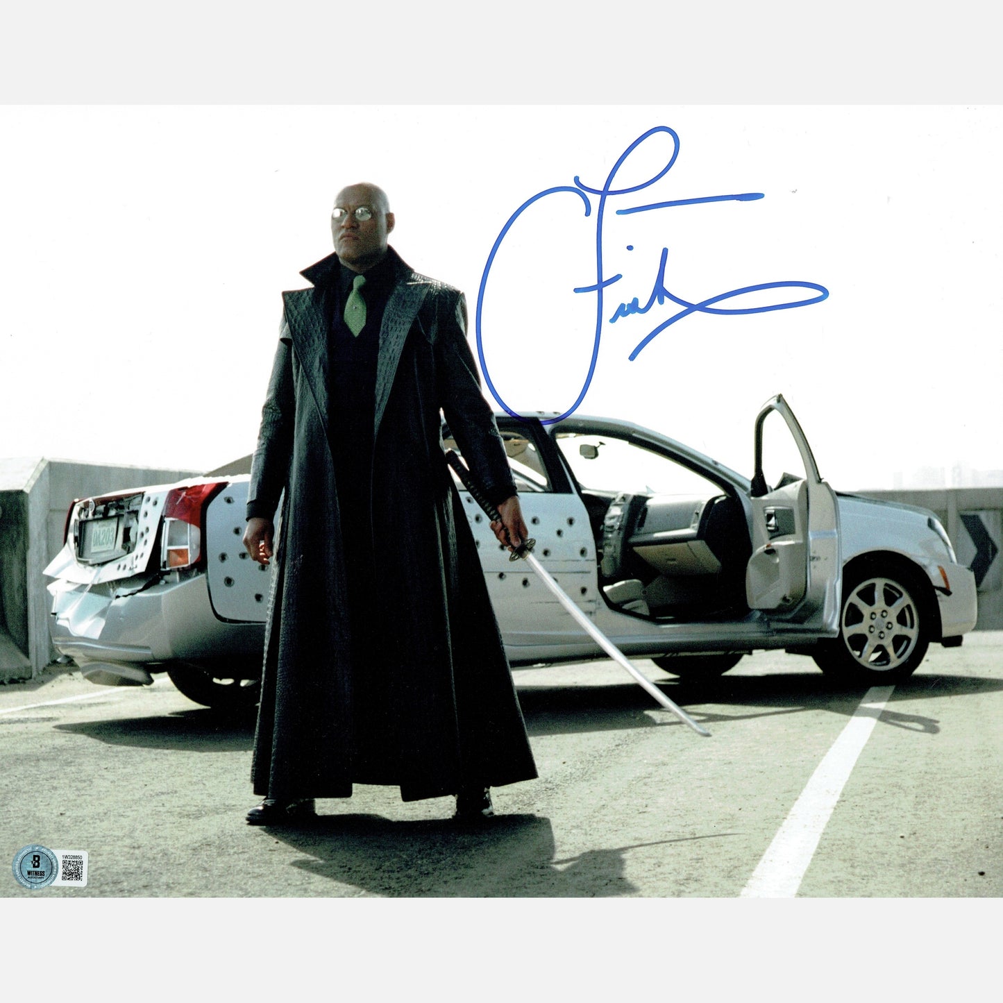 LAURENCE FISHBURNE autograph BECKETT signed 11x14 photography MATRIX 11x14