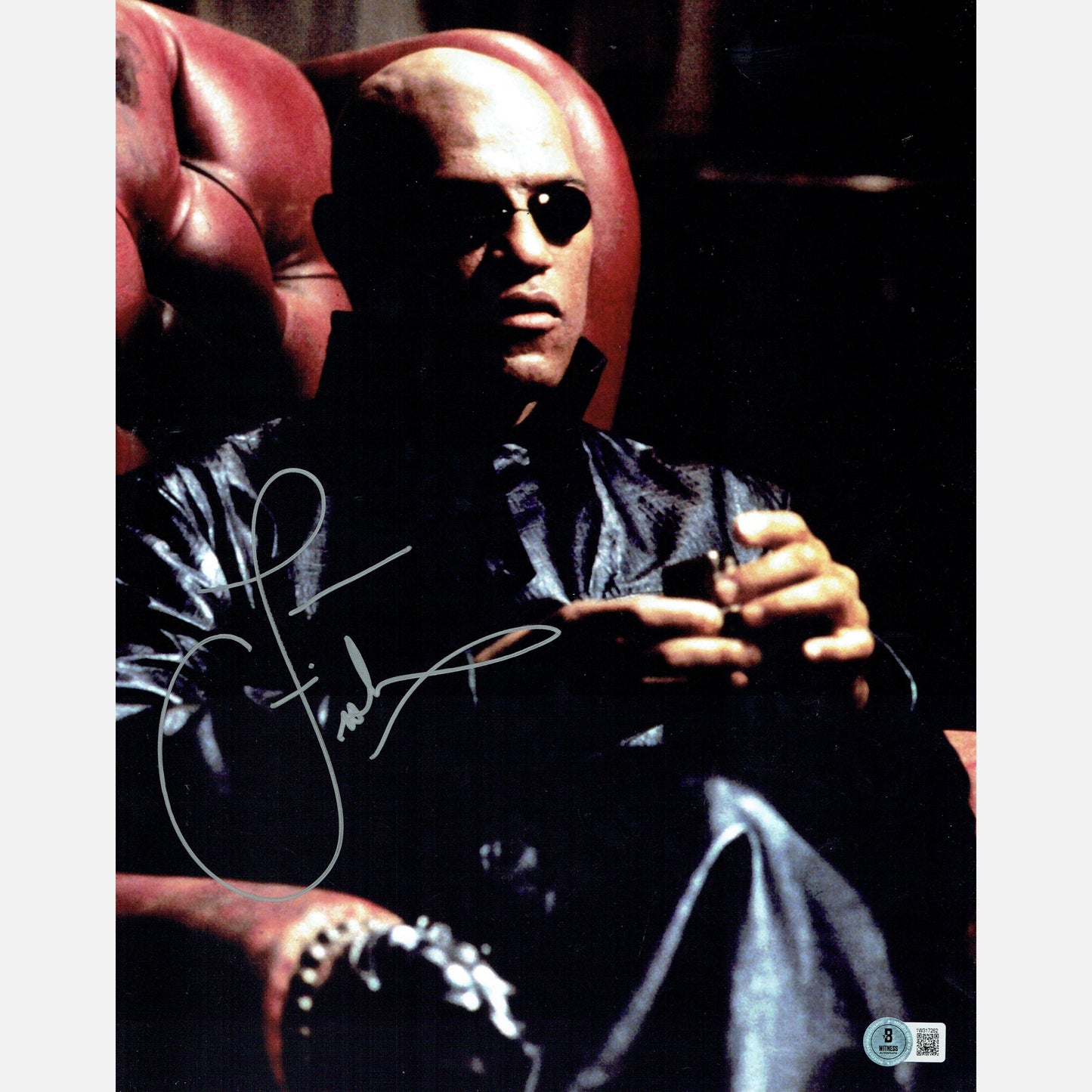 LAURENCE FISHBURNE autograph BECKETT signed 11x14 photography MATRIX 11x14