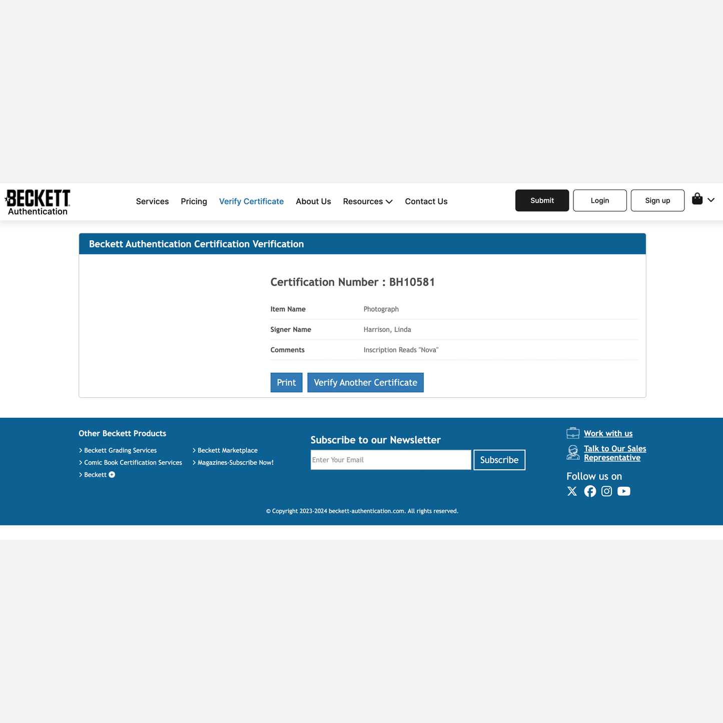 LINDA HARRISON autograph JSA signed 8x10 photography PLANET OF THE APES 8x10