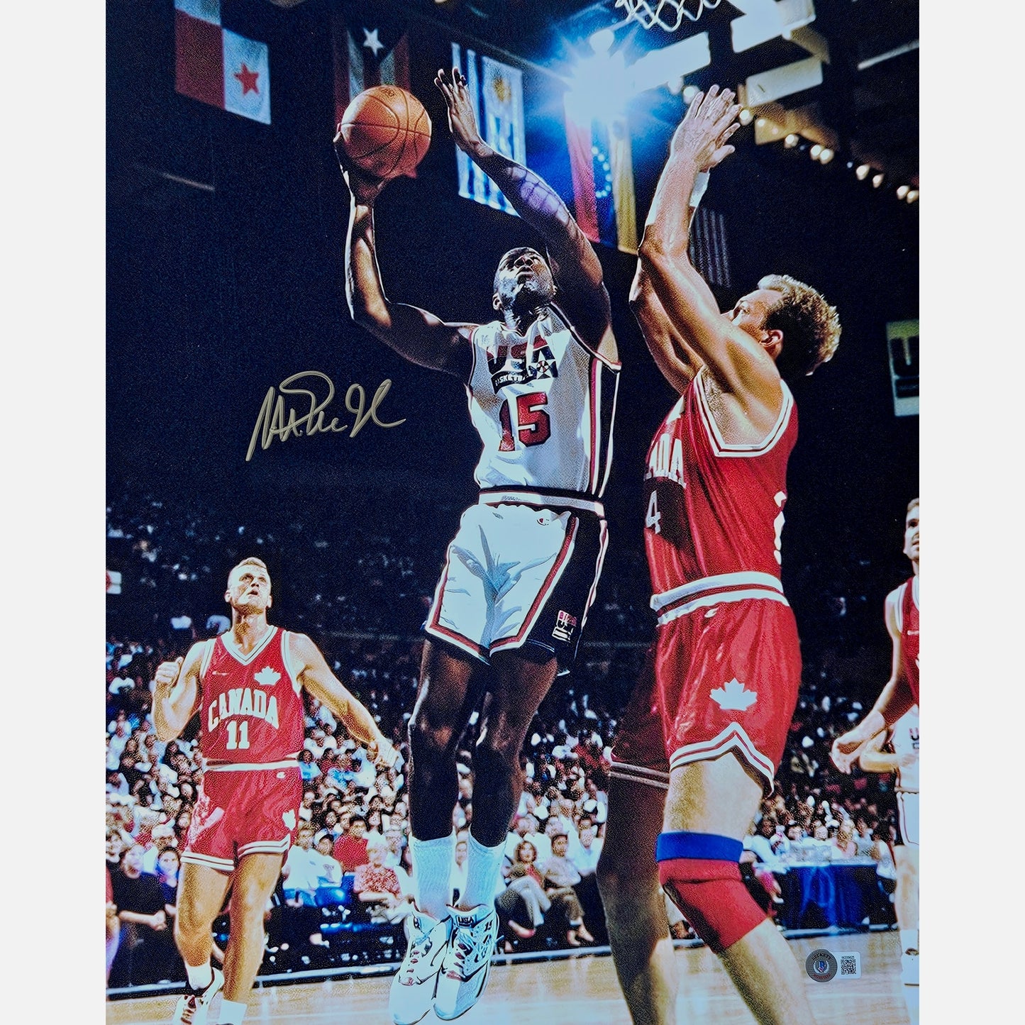 MAGIC JOHNSON autograph Beckett signed NBA poster 16x20 16x20