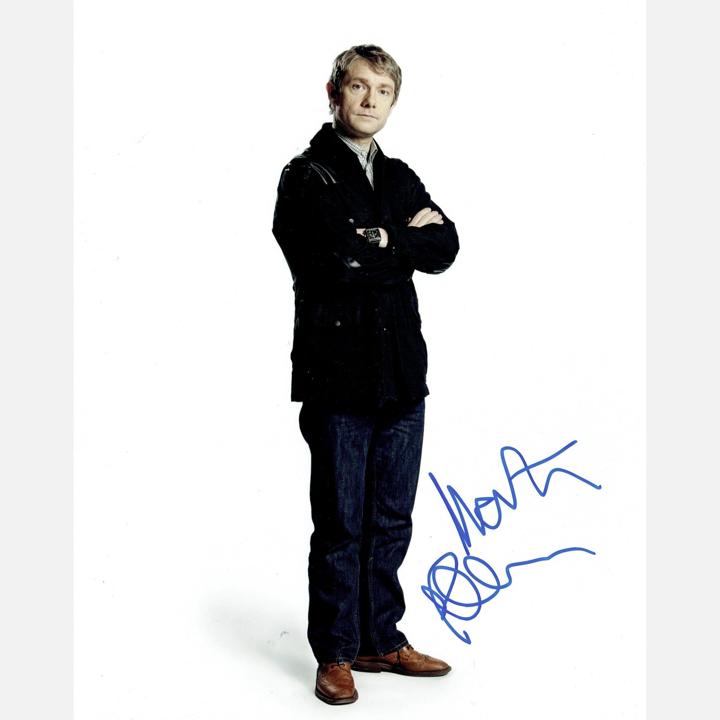 MARTIN FREEMAN autograph ACOA signed 8x10 photography SHERLOCK 8x10