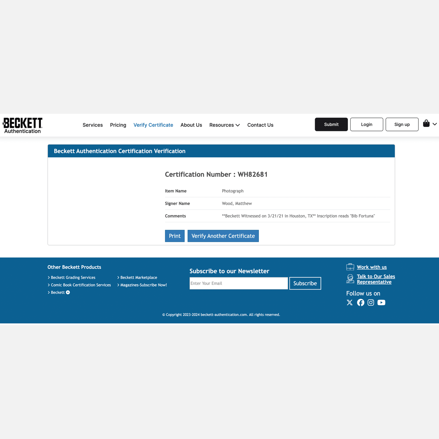 MATTHEW WOOD autograph BECKETT signed 11x14 photography STAR WARS 11x14