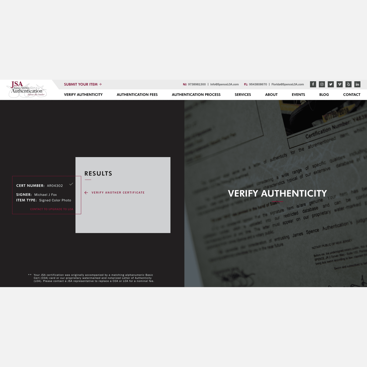 MICHAEL J FOX autograph JSA & ACOA signed 8x10 photography BACK TO THE FUTURE 8x10