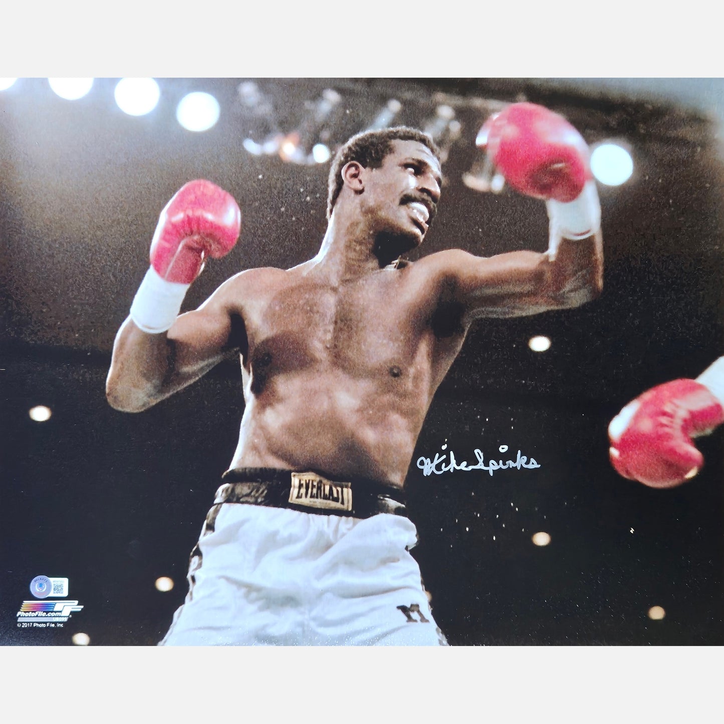 MICHAEL SPINKS autograph Beckett signed BOXING poster 16x20 16x20