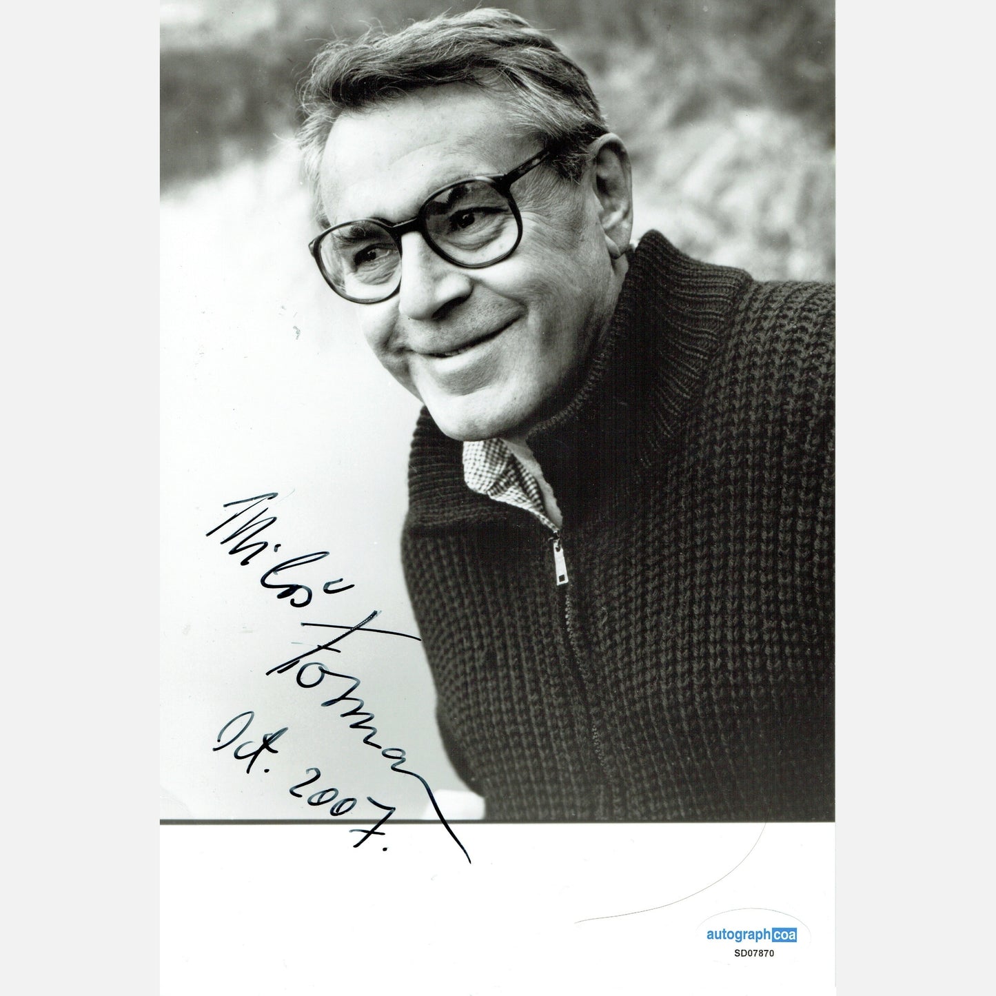 MILOS FORMAN autograph ACOA signed 6x9 photography 6x9