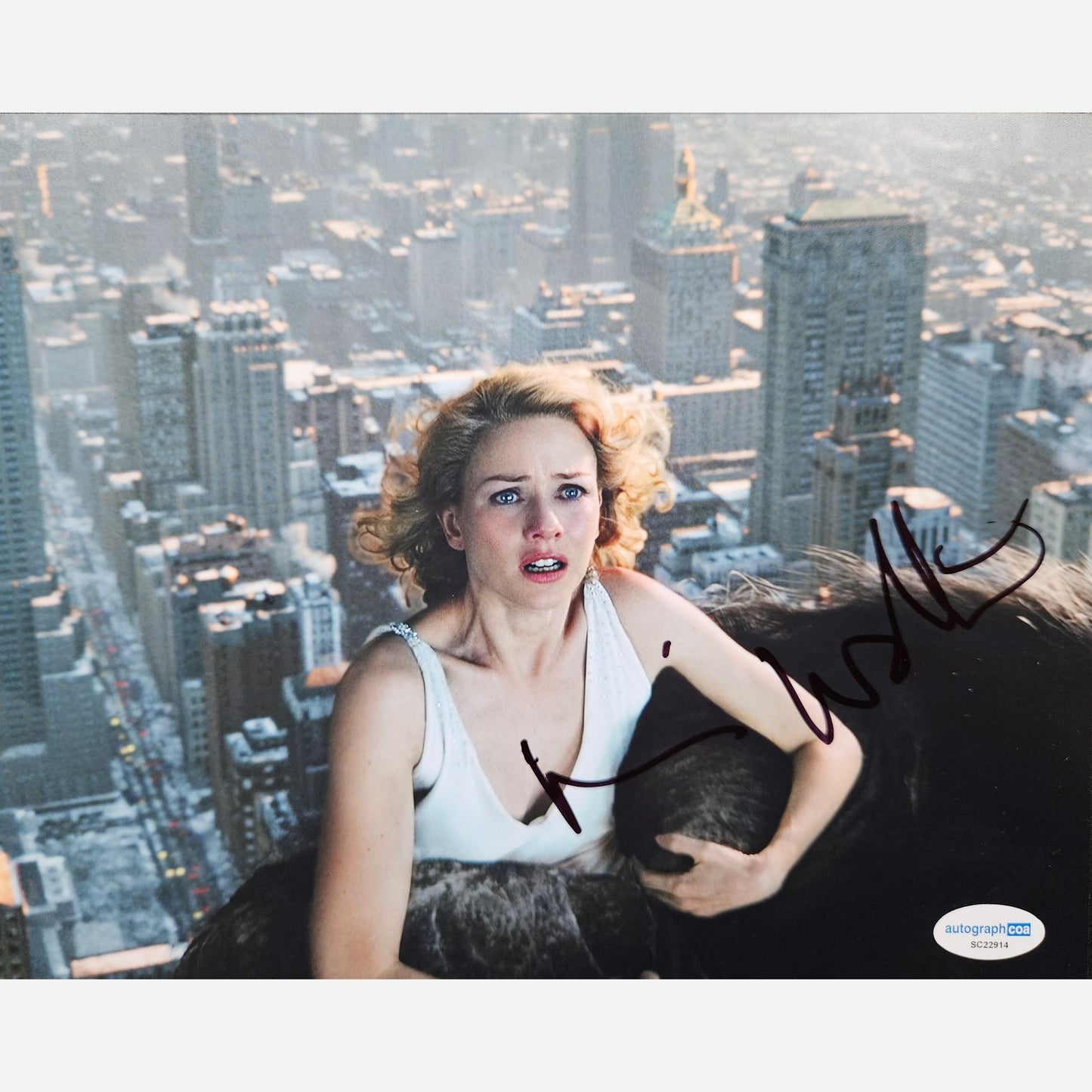 NAOMI WATTS autograph ACOA signed 8x10 photography KING KONG 8x10