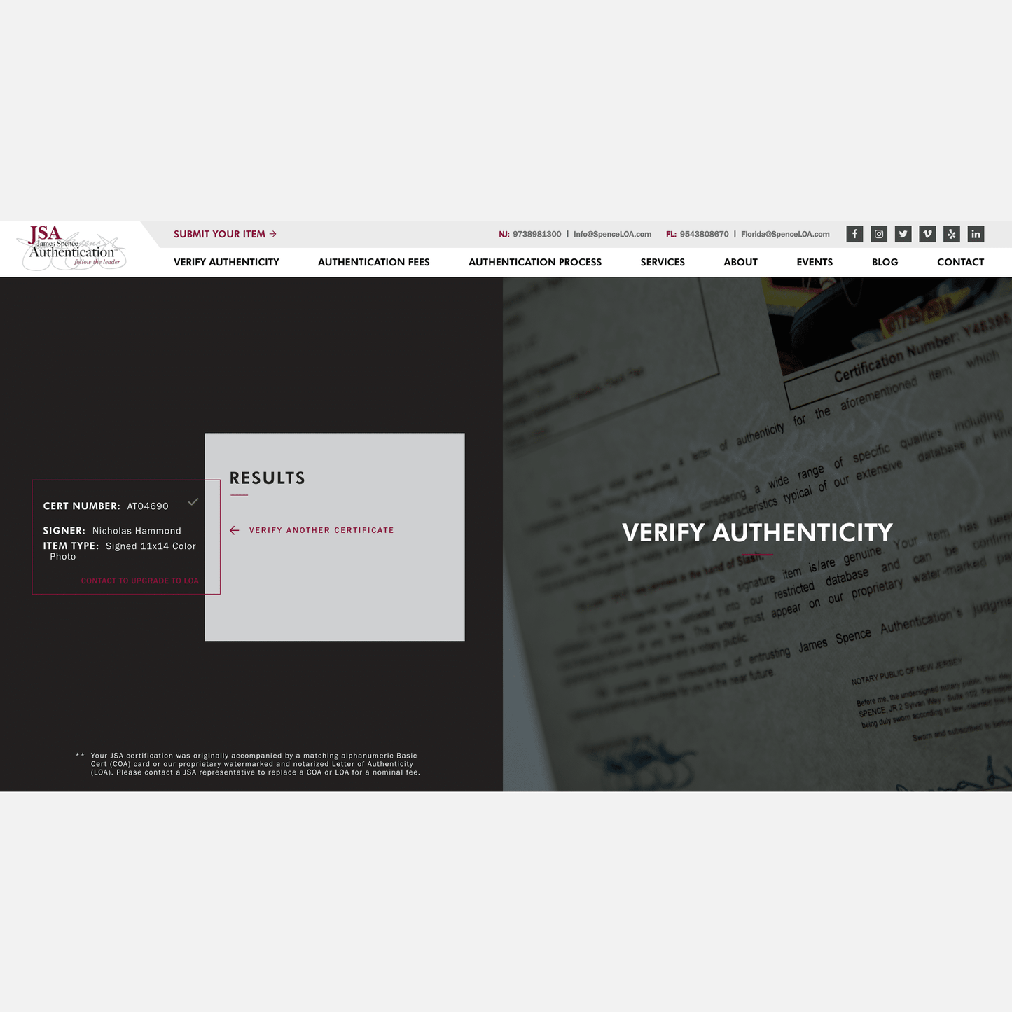 NICHOLAS HAMMOND autograph JSA signed 11x14 photography SPIDERMAN 11x14