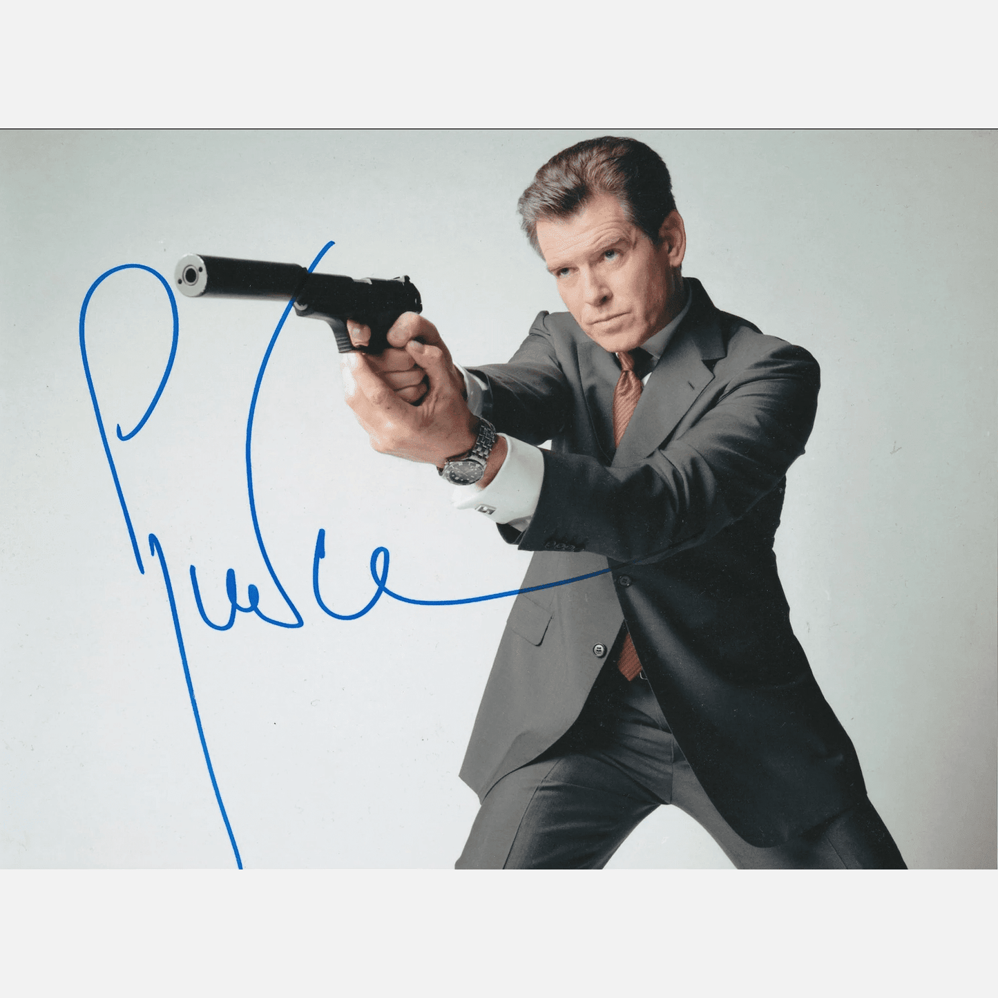 PIERCE BROSNAN autograph ACOA signed 8x10 photography JAMES BOND 007 8x10