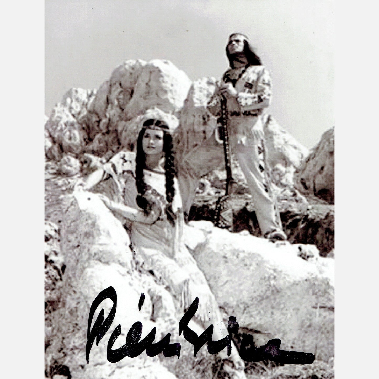 PIERRE BRICE autograph ACOA signed 4x6 photography WINNETOU 4x6