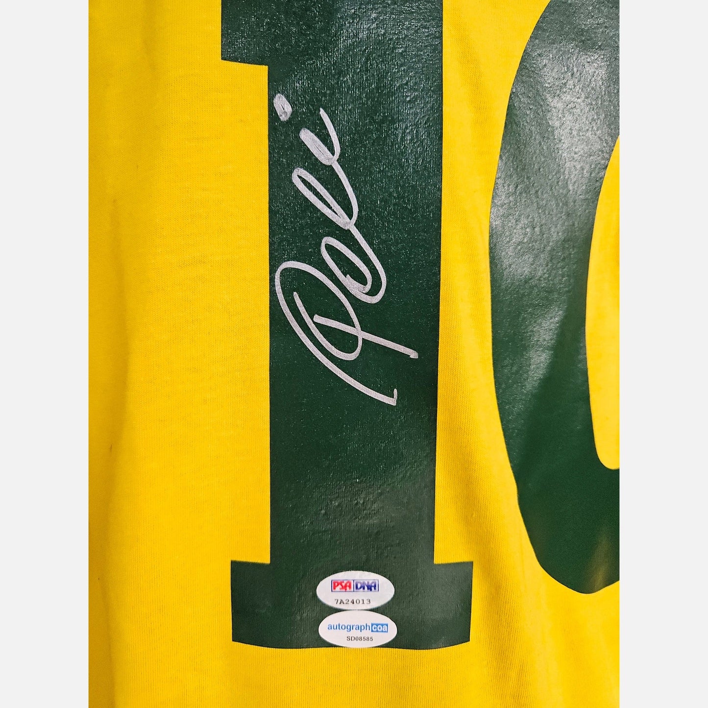 Autograf PELE na koszulce piłkarskiej Certyfikat PSA i ACOA Brazylia