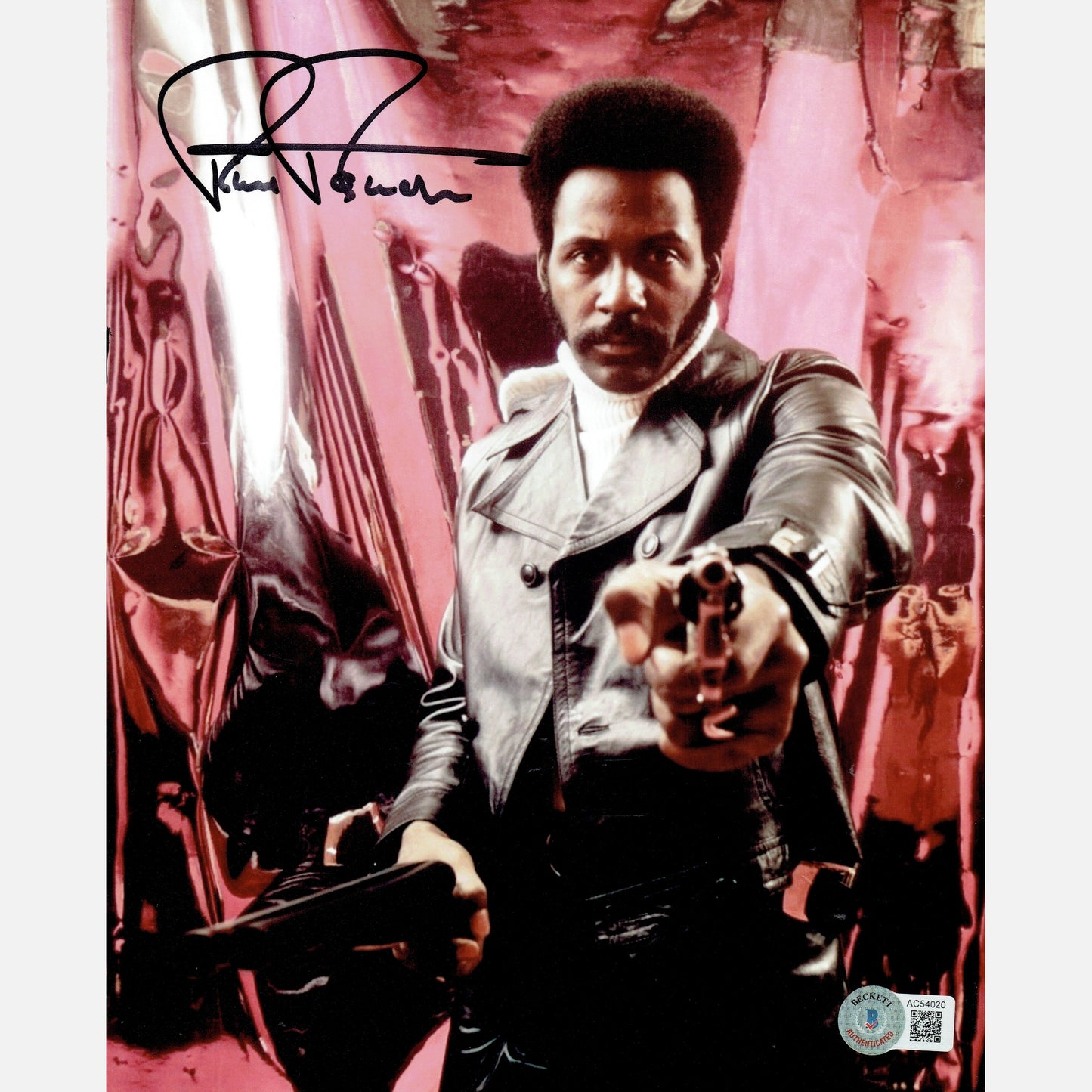 RICHARD ROUNDTREE autograph BECKETT signed 8x10 photography SHAFT 8x10