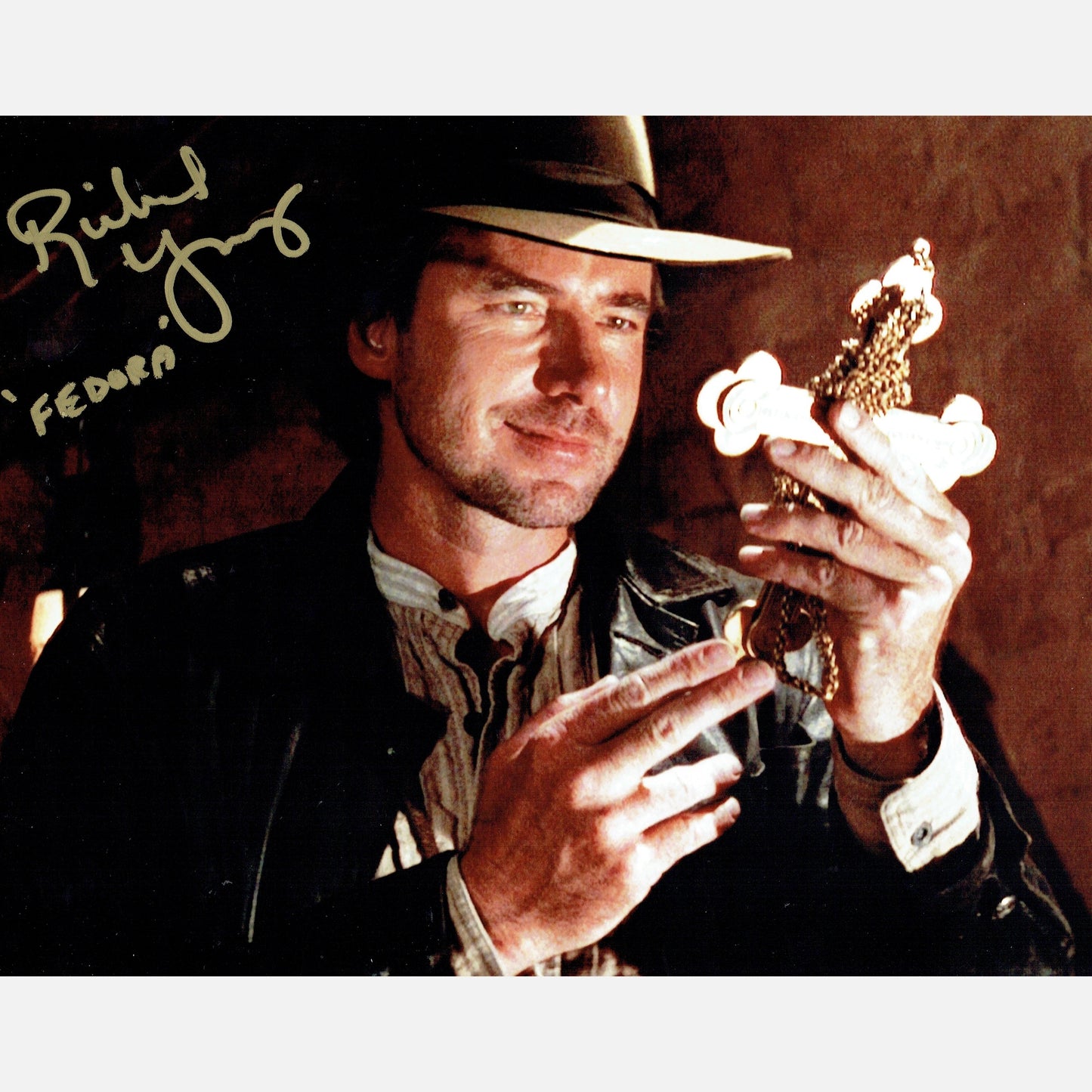 RICHARD YOUNG autograph ACOA signed 11x14 photography INDIANA JONES 11x14