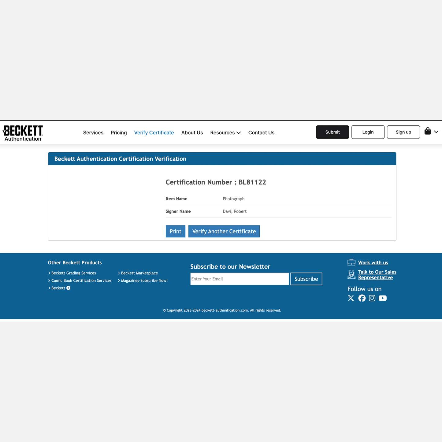 ROBERT DAVI autograph PSA & BECKETT signed 8x10 photography 007 James Bond 8x10