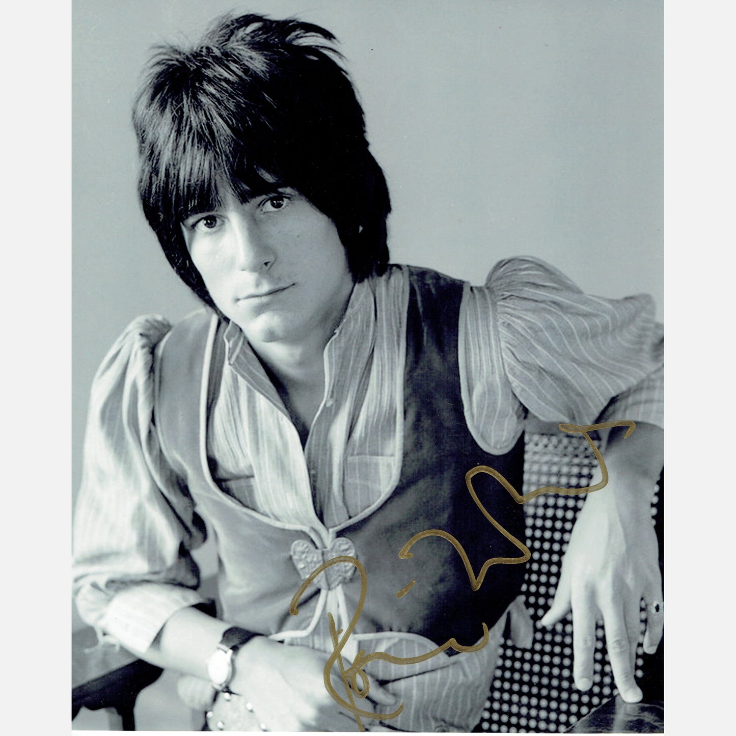 RONNIE WOOD autograph ACOA signed 8x10 photography ROLLING STONES 8x10