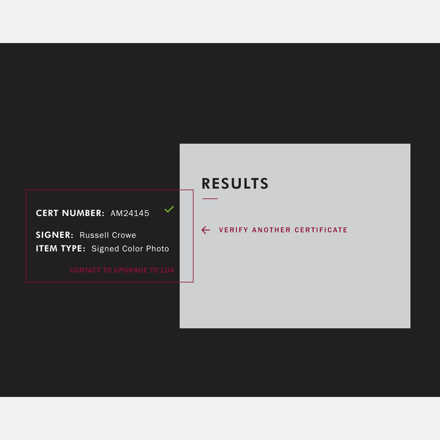 RUSSELL CROWE autograph JSA signed 8x10 photography L.A. Confidential 8x10