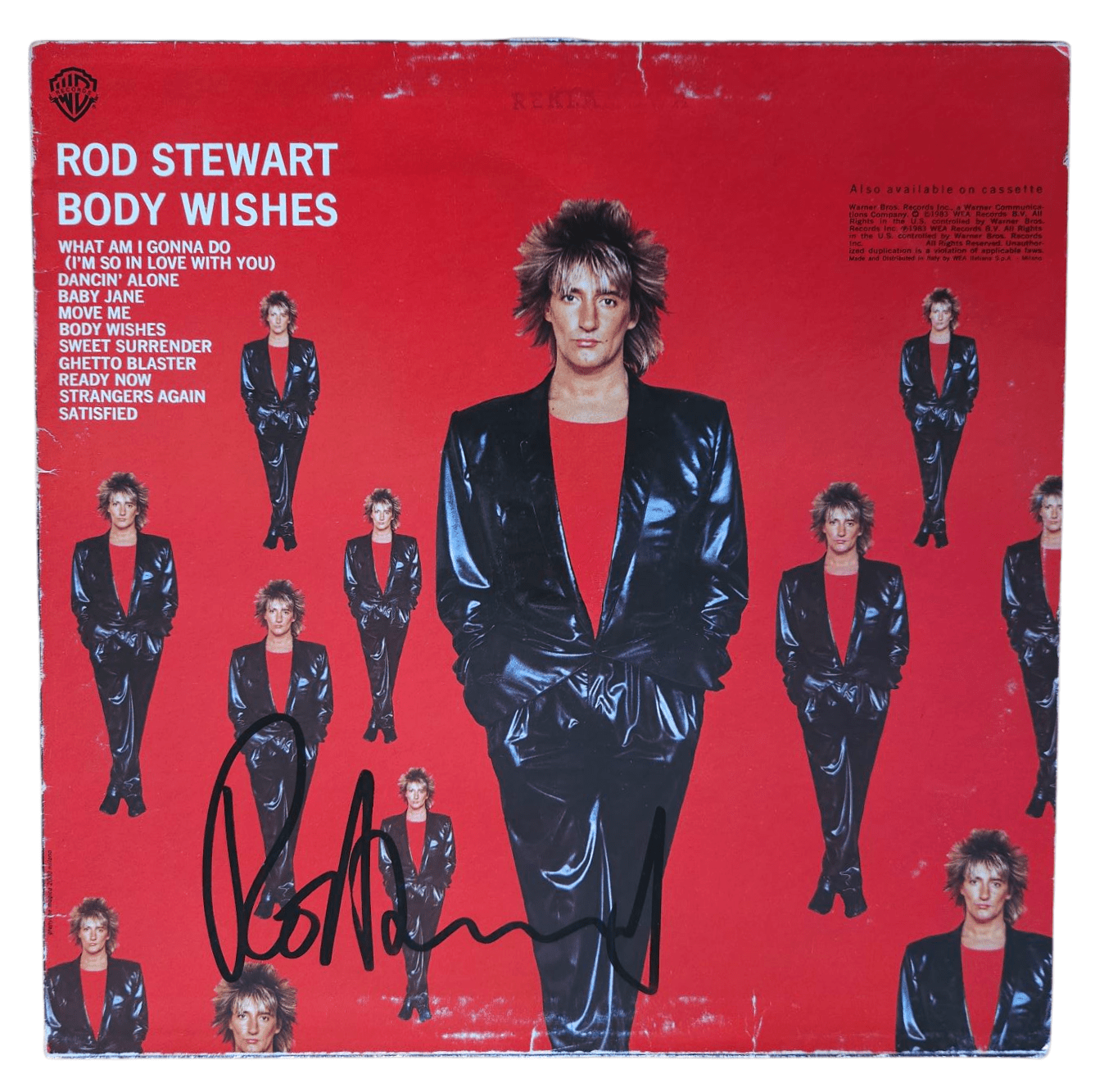Autograf ROD STEWART Certyfikat ACOA Płyta winylowa