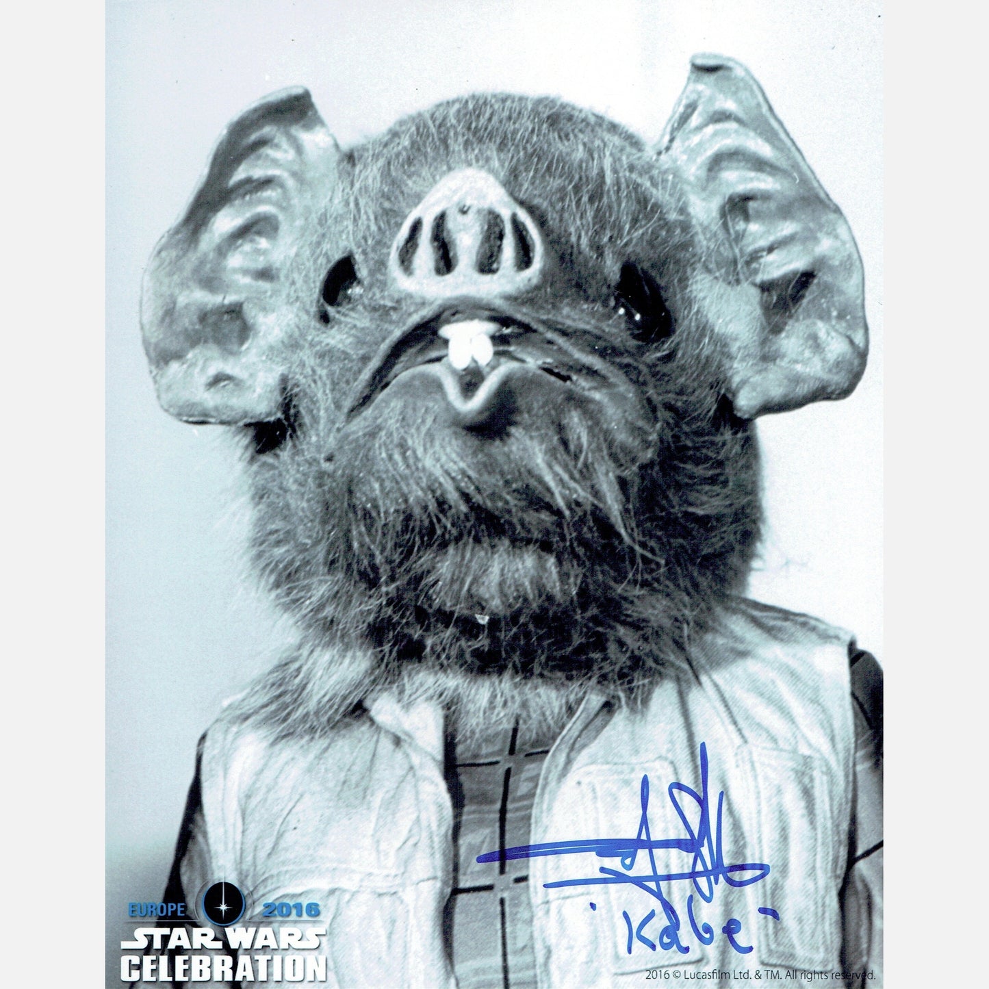 Autograf RUSTY GOFFE Certyfikat ACOA 20x25 cm GWIEZDNE WOJNY