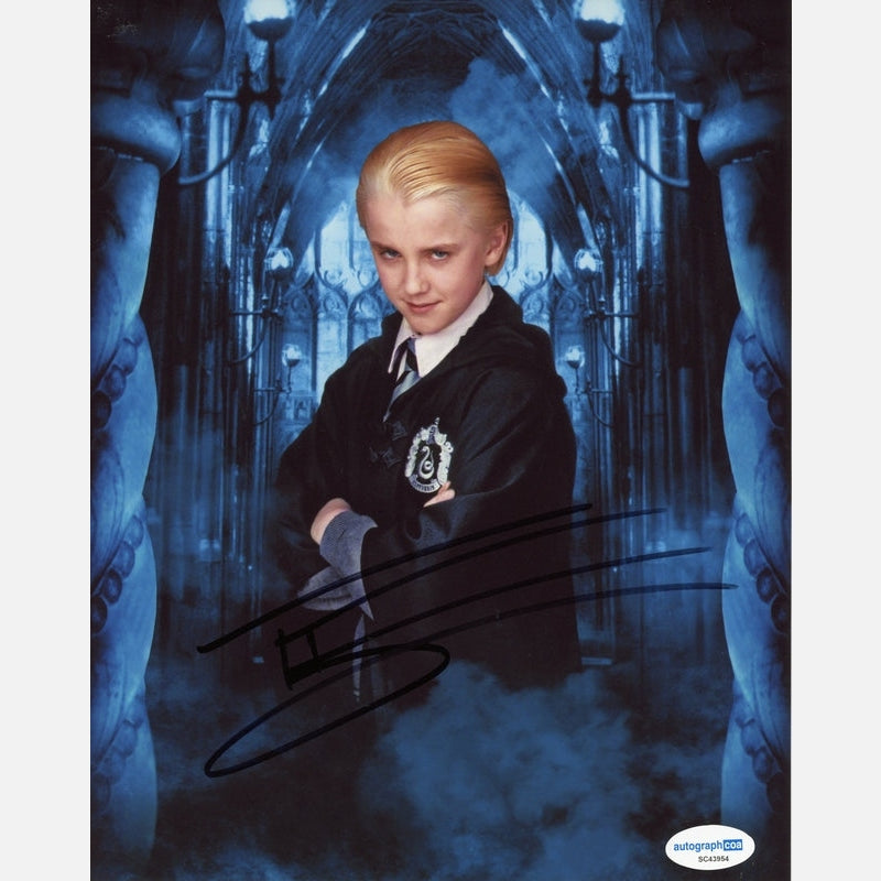 TOM FELTON autograph ACOA signed 8x10 photography HARRY POTTER 8x10