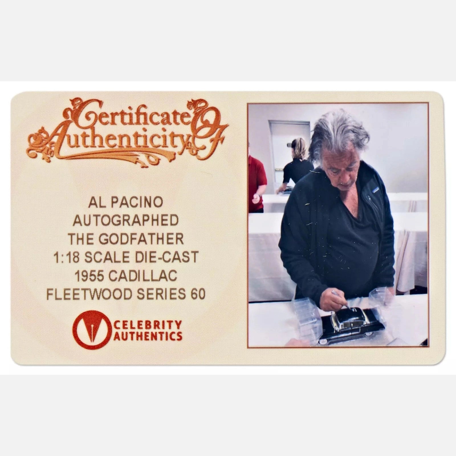 AL PACINO autograph Celebrity Authentics ACOA signed 1955 Cadillac Model THE GODFATHER Memorabilia