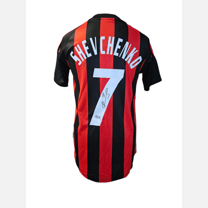 ANDRIY SHEVCHENKO signed soccer jersey BECKETT certificate AC Milan Jersey