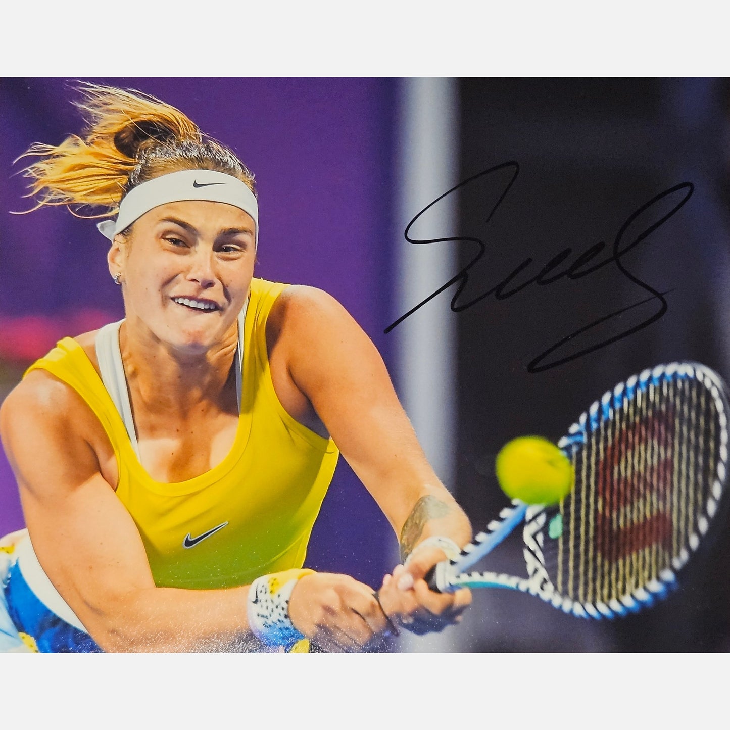 Autograf ARYNA SABALENKA Certyfikat ACOA 20x25 cm TENIS