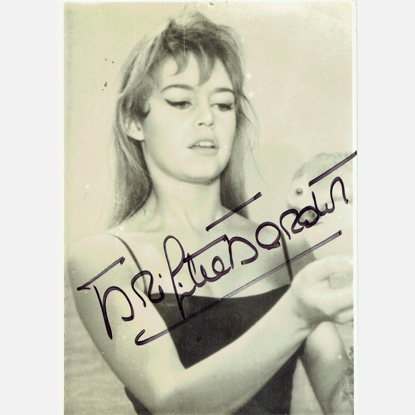 Autograf BRIGITTE BARDOT Certyfikat ACOA 10x15 cm Vintage