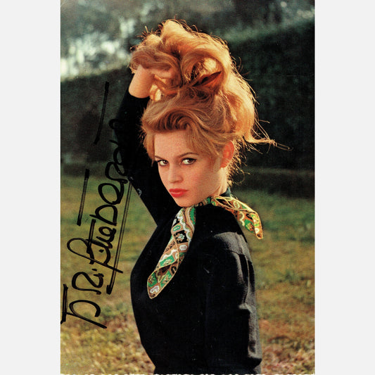 Autograf BRIGITTE BARDOT Certyfikat ACOA 10x15 cm Vintage