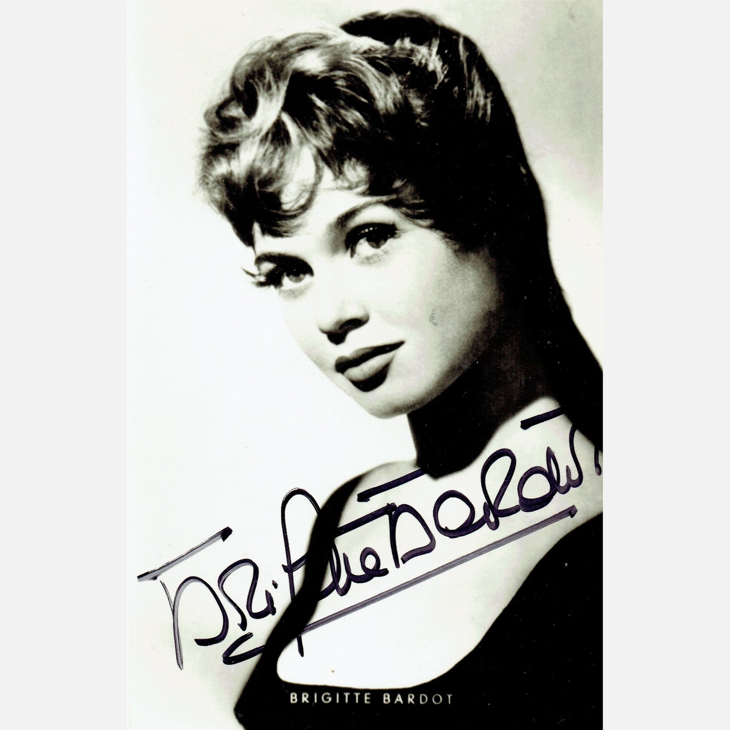 Autograf BRIGITTE BARDOT Certyfikat ACOA 9x14 cm Vintage