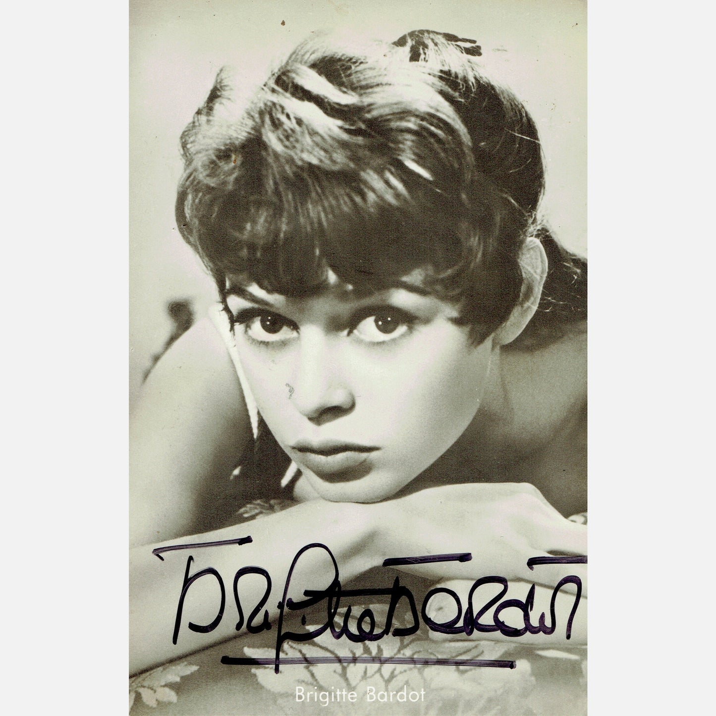 Autograf BRIGITTE BARDOT Certyfikat ACOA 9x14 cm Vintage